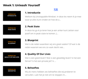 unstoppable mindset week 1